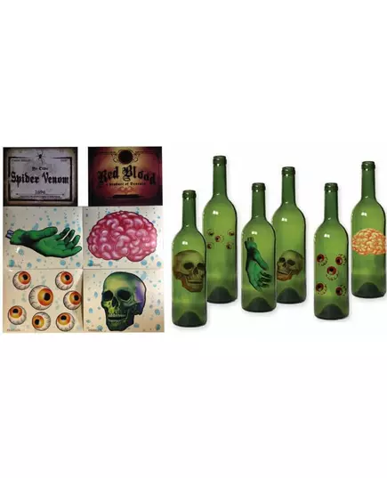 Lot 6 décorations pour bouteille Halloween