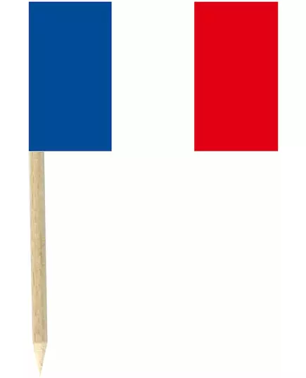 Set van 50 mini prikkers Franse vlag