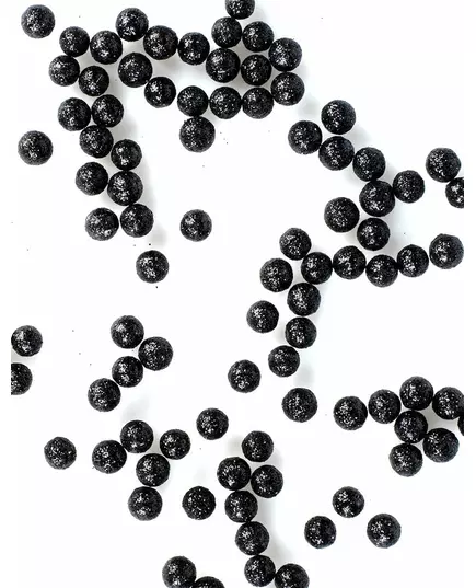Mini boules à paillettes noires de 8 mm, 10 g
