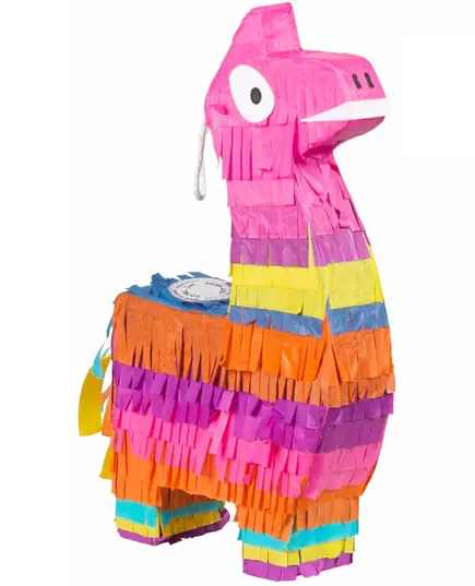 Mini veelkleurige lama piñata 23 x 13 cm