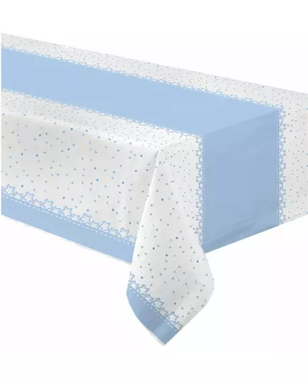 Nappe en papier étoiles bleues 120 x 180 cm