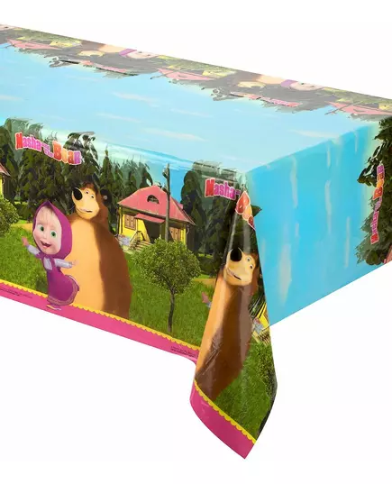 Plastic tafelkleed van Masha en de beer