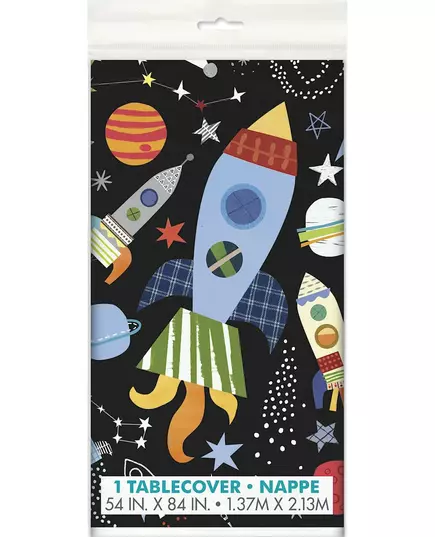Nappe en plastique univers noire 137 x 213 cm