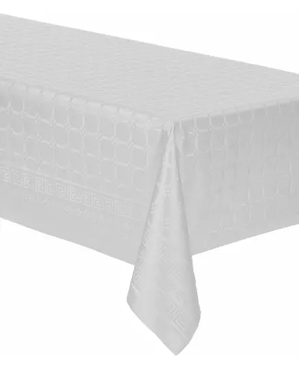 Wit damastpapier op rol tafelkleed 6 m