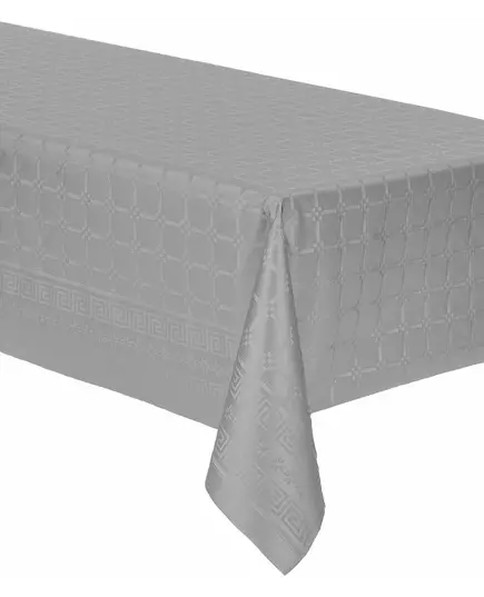 Grijs damastpapier rol tafelkleed 6 m