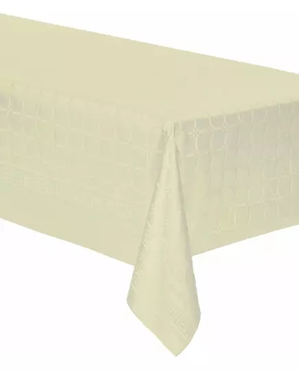 Nappe en rouleau de papier damassé ivoire 6 m