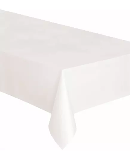 Nappe rectangulaire en plastique blanche 137 x 274 cm