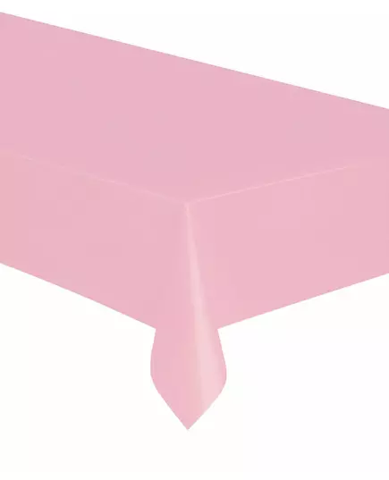 Nappe rectangulaire en plastique rose clair 137 x 274 cm
