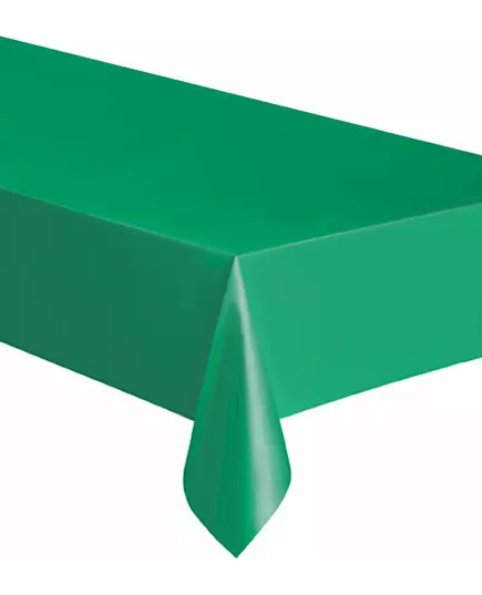 Nappe rectangulaire en plastique vert émeraude 137 x 274 cm