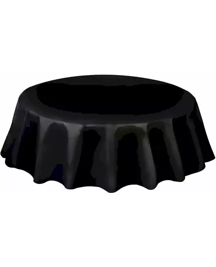 Nappe ronde en plastique noir 213 cm