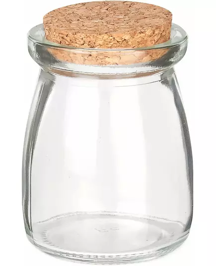Petit bocal en verre avec bouchon en liège 8 cm