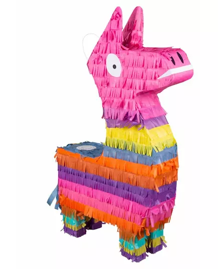 Veelkleurige lama piñata 58 x 35 cm