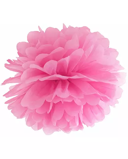 Pompon à suspendre en papier fuchsia 25 cm