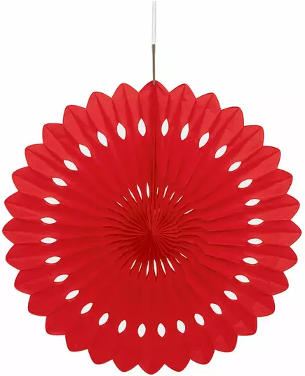 Rosace rouge à suspendre 40 cm