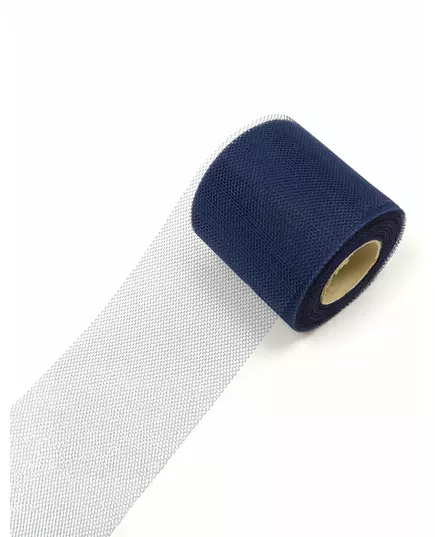 Rouleau de tulle bleu marine de 20 mètres