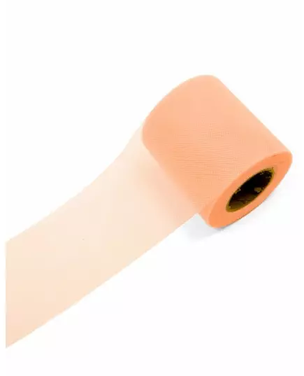 Rouleau de 20 mètres de tulle pêche