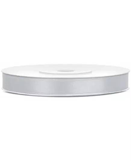 Ruban satin argenté 0.6 cm x 25 m
