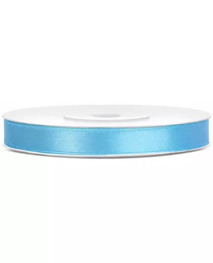 Ruban satin bleu ciel 0.6 cm x 25 m
