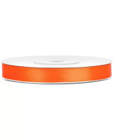 6 mm oranje satijnen lint 25 meter