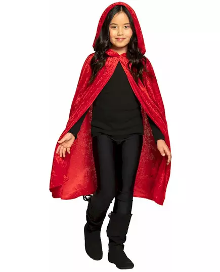 Rood fluwele cape voor kinderen