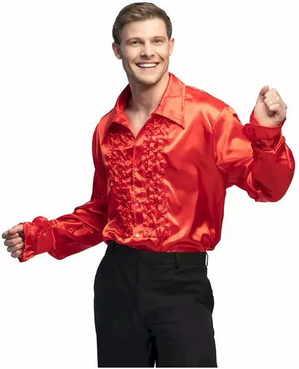 Rood discokostuum voor mannen, Maat: Large