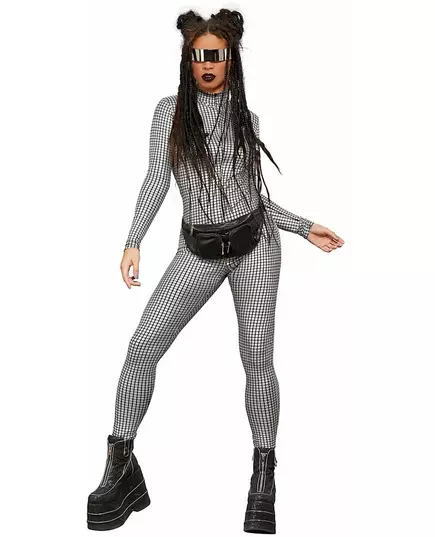 Combinaison holographique disco femme