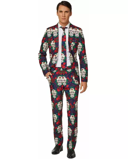 Costume Mr. Skull Day of the dead homme Suitmeister™, Taille: Small (EU 44–46)