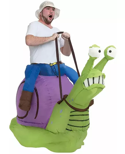 Déguisement à dos d'escargot gonflable adulte