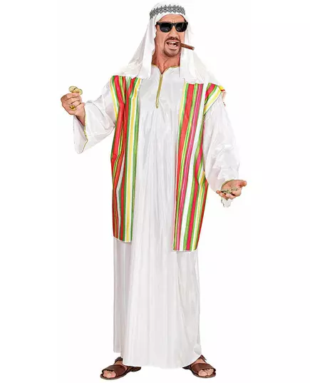 Déguisement cheikh arabe coloré homme