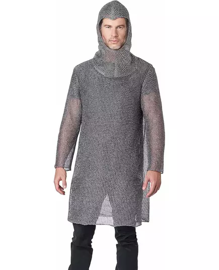 Luxe ridderkostuum met maliënkolder volwassenen, Maat: Large/X-Large
