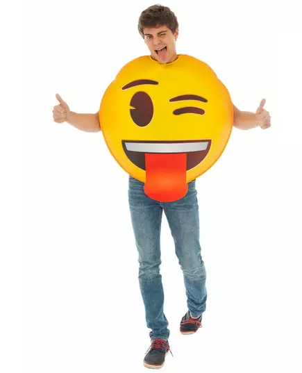 Déguisement Emoji clin d'oeil™ adulte