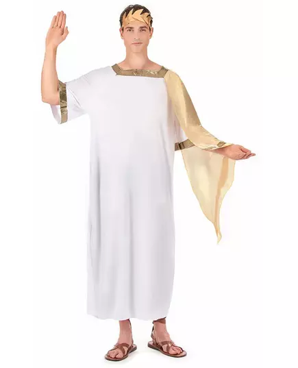 Déguisement empereur romain cape dorée homme