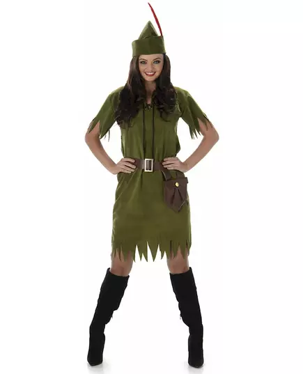 Déguisement femme des bois effet peau, Taille: Small