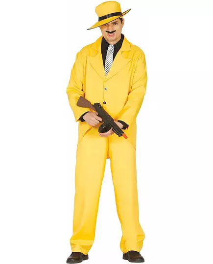 Déguisement gangster jaune adulte