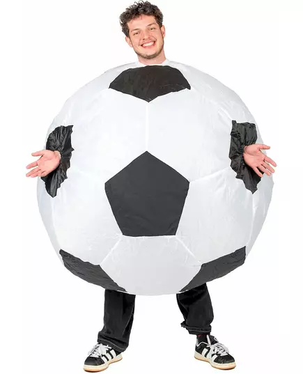 Opblaasbaar voetbalkostuum voor volwassenen