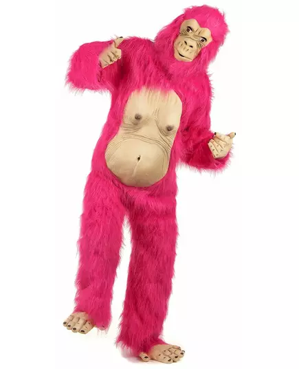Roze en beige gorilla pak voor volwassenen