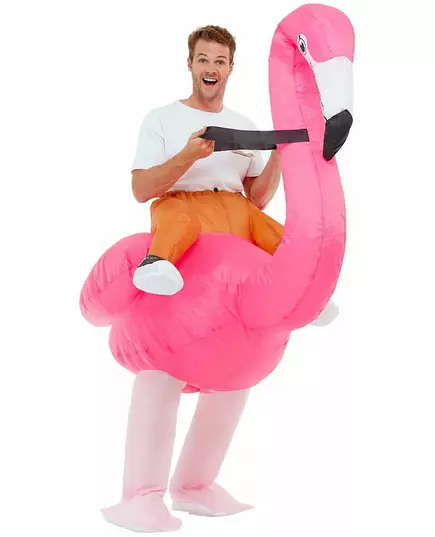 Déguisement gros flamant rose adulte