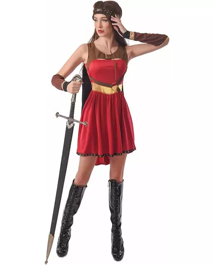 Déguisement guerrière médiévale femme, Taille: Large