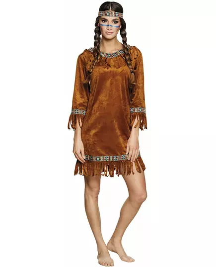 Déguisement indienne faux daim femme
