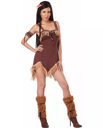 Déguisement indienne western femme, Taille: Medium (40/42)