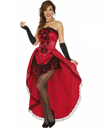 Déguisement miss burlesque rouge femme, Taille: X-Small/Small (36–38)