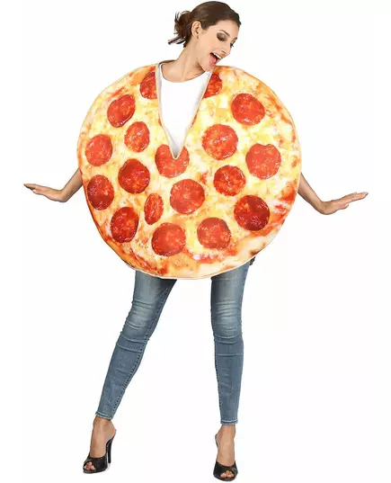 Pepperoni pizza kostuum voor volwassenen
