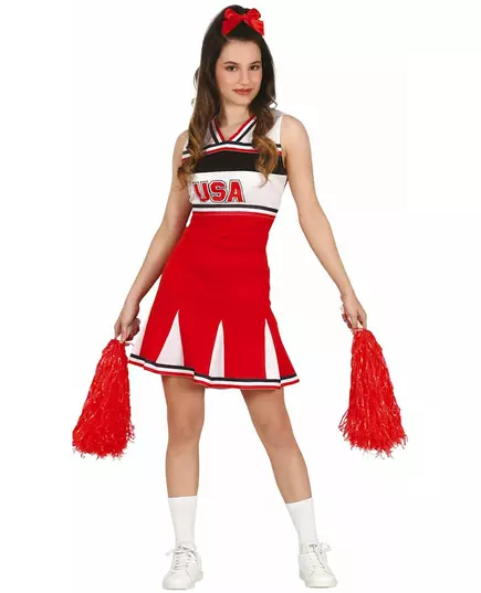 Rode cheerleader vermomming voor tiener