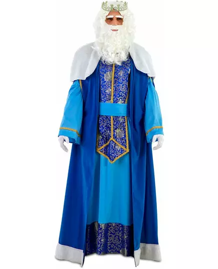 Déguisement Roi Mage luxe bleu Melchior adulte