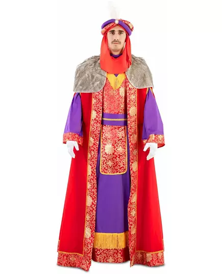 Déguisement Roi Mage luxe rouge Balthazar adulte