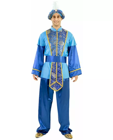 Sultan oosterse goochelaar vermomming blauw volwassene