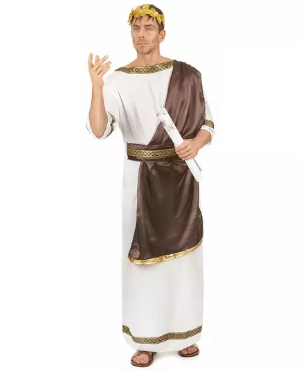 Déguisement romain marron homme, Taille: Medium