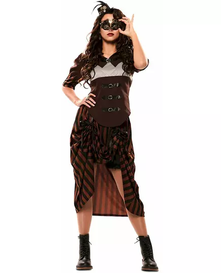 Steampunk Kostuum Vrouwen, Maat: Medium/Large (42)