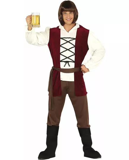 Déguisement tavernier médiéval homme, Taille: Medium (48–50)
