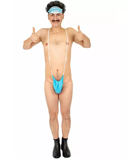 Mankini bleu homme